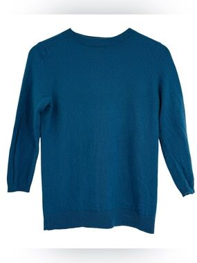 Talbots Women's Cashmere Sweater Size Small Blue Pullover Crew Neck Classic